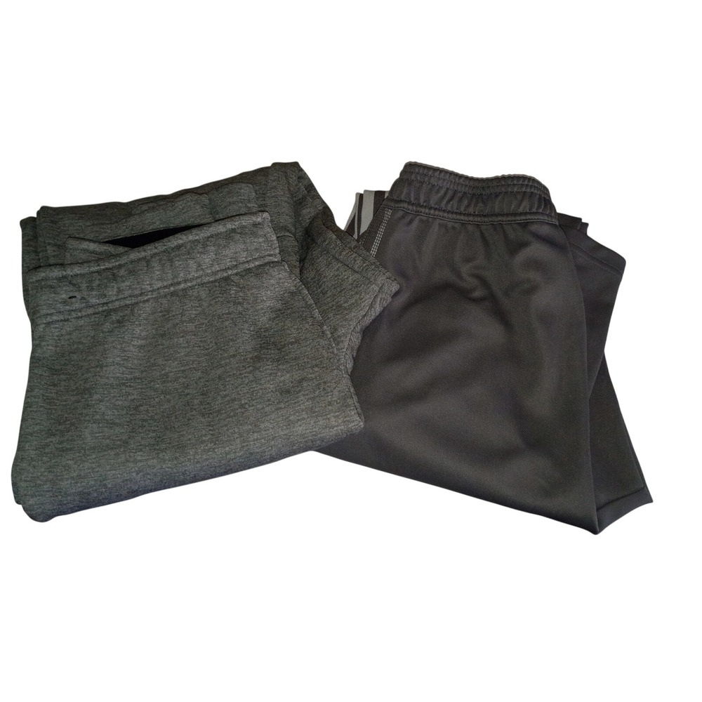 Mens Nike Dri-FIT Fleece Joggers and Adidas Primegreen Track Pants Bundle Small